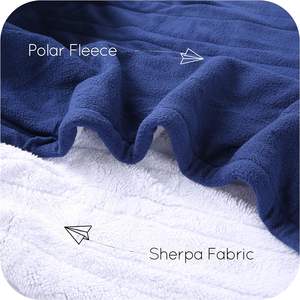 Manta eléctrica térmica de 50x60 pulgadas, forro polar supersuave y tela Sherpa con 4 niveles de calefacción - Product Image 3