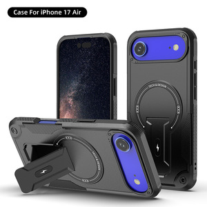 Coque de téléphone Bundesliga pour Apple pour <span class=keywords><strong>iPhone</strong></span> 17 <span class=keywords><strong>Pro</strong></span> Max support caché magnétique antichoc conception d'armure poignée de téléphone - Product Image 1