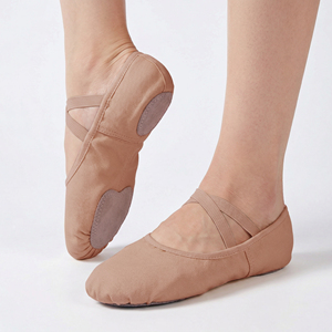 Zapatos de Ballet de mujer de algodón 100% personalizados OEM, zapatos de baile planos suaves desechables con diseño plegable de lona elástica de color - Product Image 4