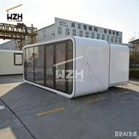 Maisons préfabriquées Pod Home en vente, bureaux préfabriqués, petits modules de vie, espaces écologiques, résistants au feu, design graphique, hôtel 20 pieds