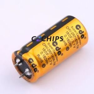ตัวเก็บประจุแบบซุปเปอร์คาปาซิเตอร์ CHV-2R7187R-TWS1 แบบ Through hole Component (THT) ขนาด 25x50 มม. ความจุ 180F ±10%~+30% แรงดัน 2.7V กระแสไฟ 415uA ที่ 72 ชั่วโมง - Product Image 1