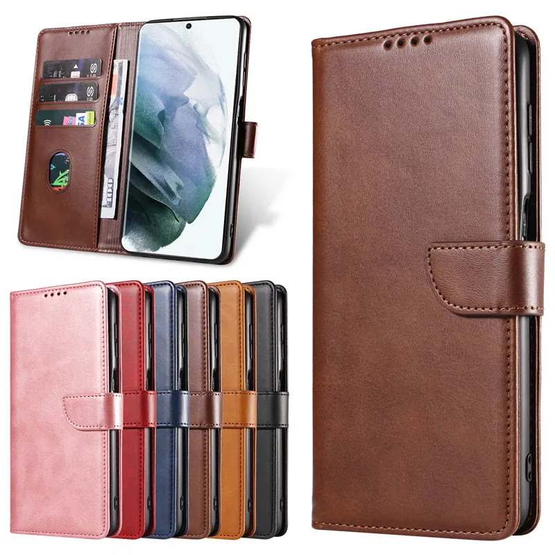 Funda tipo billetera de cuero para Samsung Galaxy S23, funda con ranura para tarjetas