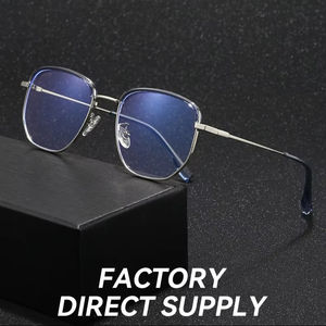 Monture de lunettes anti-lumière bleue en métal, version coréenne, <span class=keywords><strong>pour</strong></span> femmes myopes, légères, <span class=keywords><strong>pour</strong></span> le bureau - Product Image 1