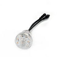 Vente en gros de cabochons LED en plastique étanches IP65 pour aménagement paysager, 360 degrés, 60 mm, 18 LED, pixel 24 V, éclairage UCS2903 RGB, pour les fêtes et les attractions
