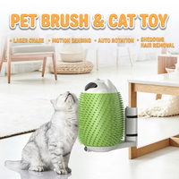 Jouet compact pour animaux de compagnie, mignon, en forme d'oreille de chat, à fixer au mur, laser, pour le toilettage des chats, léger, rotatif automatiquement, pour le massage et le jeu