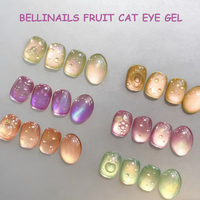 Bellinails Hema Tpo Free Logo personnalisé Beauté des ongles Couleur vegan Semi-permanent Brillant Magnétique Fruit Cat Eye Gel
