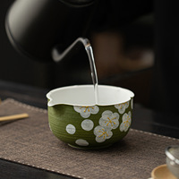 Ensemble de thé Matcha Gongfu en bambou Harmony Modern avec design écologique, tasse équitable et pot de rangement assorti