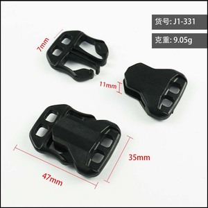 Hebilla de Bloqueo Automático de Plástico, Resistente al Desgaste, con Orificio de 7mm, Negra, para Cinturones, Bolsos, Mochilas, Accesorios, Correas Ajustables y Paracord - Product Image 3