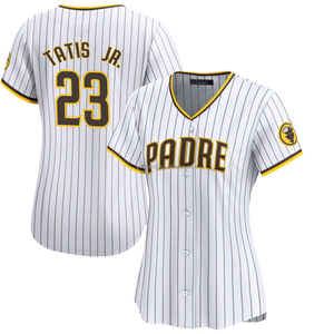 Maillots de baseball San Diego Home Limited 2025 pour femmes grandes tailles, personnalisés, blancs, brodés, logos cousus, respirants - Product Image 6