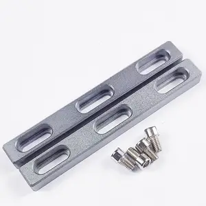 HUNST Worktable Positioning Bar 2pcs 130*16mm Dia.6mm + 4pcs Positioning Screw for DIY Fiber & Co2 & UV Laser Marking Machine