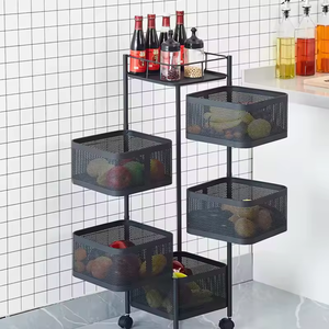 Usine en gros sans installation ménage Rack multifonctionnel 360 degrés fruits et légumes Rack de stockage - Product Image 3