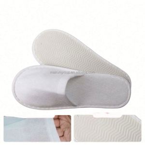 Hotel Disposable Lighted Winter Waffle <b>Slippers</b> with Custom Logo & Personalization Breathable Cotton Lining for Spa Use - Product Image 3