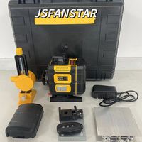 Niveaux laser multifonctionnels 4d 16 lignes à faisceau vert 2 piles avec trépied