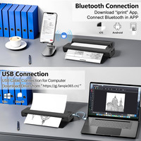 Mesin printer termal BT a4, printer portabel pencetakan kantor, mesin printer X8, kertas a4