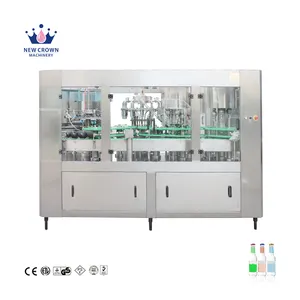 Hot Sale User Friendly 9000BPH Juice Glass Bottle Washing Filling Capping Machine