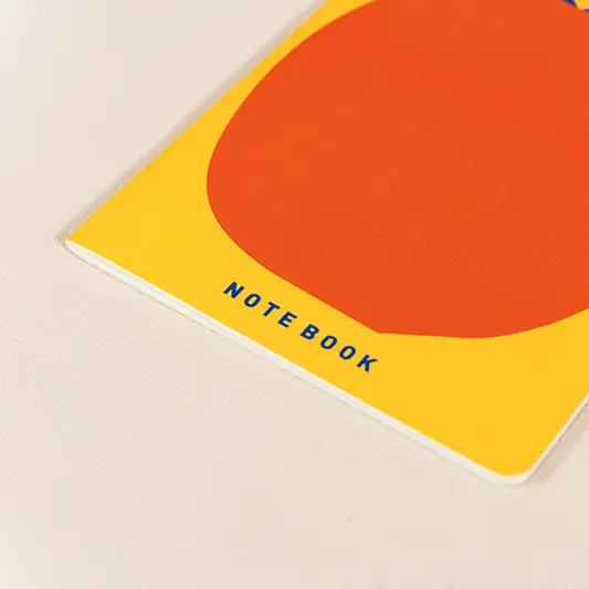Schoolbenodigdheden Groothandel Grote Oranje Kawaii Zadel/Genaaid Stiksel Custom Soft Cover Notebook Ins Onderwerpen Oefening Notebook
