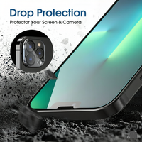 Protection d'écran en verre trempé anti-rayures compatible coque sans bulles OEM + Protection d'objectif d'appareil photo pour iPhone 17 Pro Max