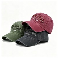 Gorras Deportivas Ajustables Vintage a Precio de Fábrica, Gorras de Béisbol Unisex con Logotipo de Nueva York Bordado, Estilo Desgastado
