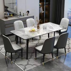 Ensemble de table à manger moderne pour la maison, table à manger ronde en marbre pour 6 personnes, pour restaurant - Product Image 6