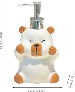 Bonito dispensador de jabón de carpincho de cerámica <span class=keywords><strong>3D</strong></span>, uso versátil <span class=keywords><strong>para</strong></span> <span class=keywords><strong>cocina</strong></span>, baño, ideal <span class=keywords><strong>para</strong></span> jabón de manos, champú, loción - Product Image 2