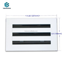 Grille de ventilation décorative moderne blanche 10x6 à 3 fentes, diffuseur linéaire standard pour plafond et murs