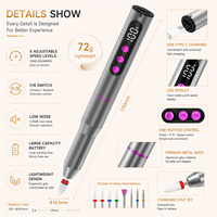 Vantrend Beauty Professional 35000RPM Draadloze Elektrische Nagelboor Mini Aluminium Nagelvijl USB Oplaadbaar voor Salon Groothandel