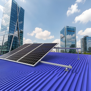 Support solaire <span class=keywords><strong>galvanisé</strong></span> à chaud non pénétrant et sans perçage pour toiture en tuiles d'acier - Product Image 1
