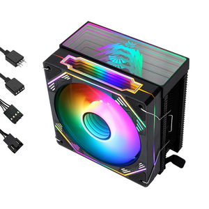 QiuzAim 4 구리 히트 파이프 ARGB <span class=keywords><strong>CPU</strong></span> 쿨러 인텔 12 세대/AMD 및 LGA1200/1151 12cm 프리즘 PWM 팬 4 핀 저소음 냉각 - Product Image 4