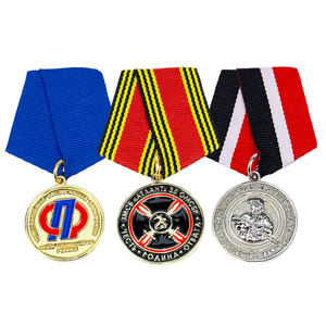 Médaille d'honneur personnalisée en métal moulé sous pression 3D, médailles de récompense américaines, logo vierge, médailles sportives méritoires en métal avec ruban - Product Image 1