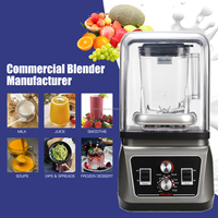 Blender Listrik Komersial Profesional untuk Meja Dapur, Baja Tahan Karat 304, Kapasitas 2L, Motor Kecepatan Tinggi untuk Bahan Beku Komersial
