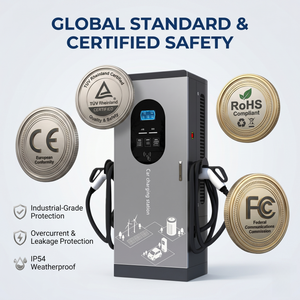 Estación de Carga Rápida para Vehículos Eléctricos de 120kW CC, Certificada por TUV CE, con Doble Conector CCS1 CCS2 GBT, Montaje en Suelo, Comercial, OCPP 1.6J EVSE - Product Image 6