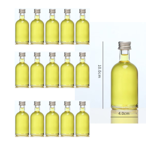 Botellas de Licor de Vidrio Mini de 50 ml con Tapa de Rosca, Botellas de Vino Pequeñas de Vidrio Reutilizables, Botella de Vidrio para Beber para Bodas y Fiestas - Product Image 2