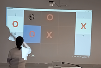 Interactive Infrared Projection XOX Système de jeu Réponse rapide Digital Tic-Tac-Toe Soccer Wall School Shopping Mall