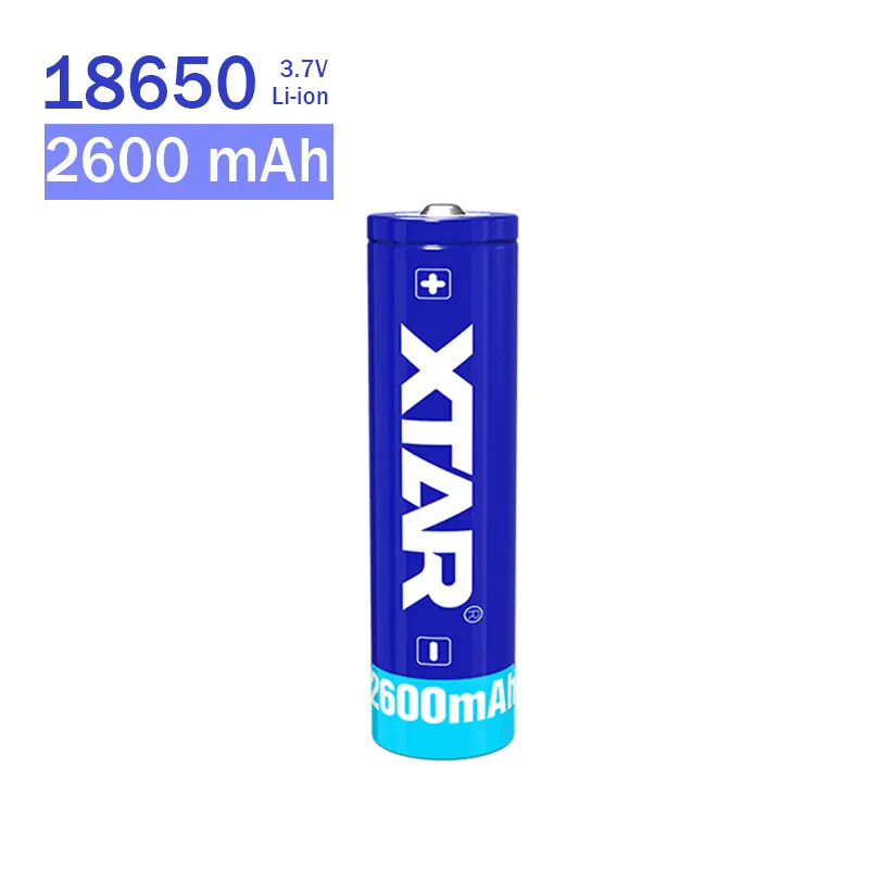 Batteria XTAR o OEM ricaricabile e durevole 2600 mAh 3.7v XTAR agli ioni di litio 18650