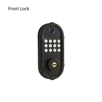Cerradura Inteligente Tuya para Puerta, Digital, Biométrica, con Huella Dactilar, Código, Llave Mecánica, Desbloqueo por Bluetooth, para Dormitorio, Apartamento, Puerta de Madera