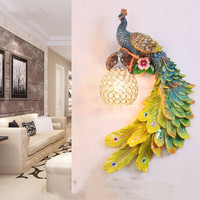 Creative paon grande taille de charge couloir hôtel Internet celebrity chambre mur lampe