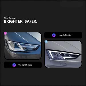 ชุดไฟหน้า LED 12V สำหรับ B9/A4L ปี 2017-2019 พร้อมไฟเลี้ยวแบบไหล ไฟหน้า LED แบบดัดแปลง เพิ่มความสว่างให้การขับขี่ของคุณด้วย Enha - Product Image 1