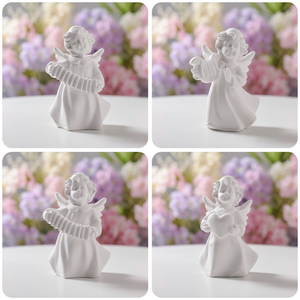 Nuovo Stampo in Silicone Ecologico e Non Tossico per Candele a Forma di Arpa, Serie Cupido, per Decorazioni Natalizie e Matrimoniali - Product Image 2