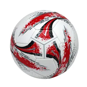 Pallone da calcio sportivo personalizzato in pelle pu pvc cucito a macchina misura 5