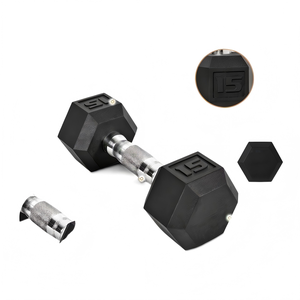 Venta Directa de Fábrica: Juego de Mancuernas Hexagonales con Soporte, 150 lbs, 5 lb, 10 lb, 15 lb, 20 lb, 25 lb, Mancuernas Hexagonales de Goma - Product Image 5