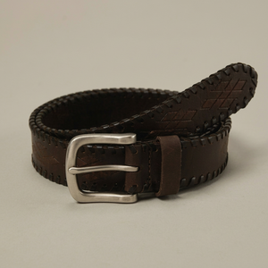 Ceinture en cuir tressé pour homme avec boucle en alliage, légère, durable, tendance, décontractée, Hidayat International, couleur et logo personnalisables - Product Image 1