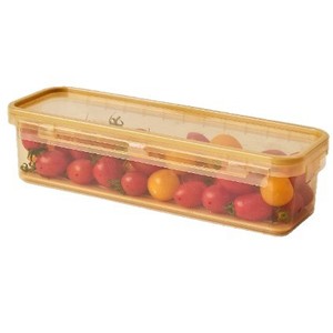 Food Storage <b>Container</b> Rectangle Clip-on Lid Airtight For Garlic Chili Scallions Condiments Stackable - Product Image 4