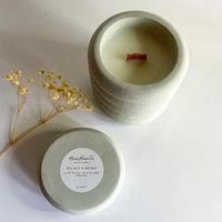 UOBOBO Bougie parfumée en cire de soja et ciment, pot unique en béton, vente chaude