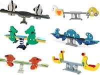 Balançoire à ressort en plastique pour enfants, série animaux marins, pour jardin et école, vente en gros