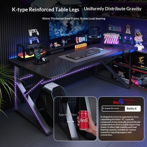 Ensemble <span class=keywords><strong>bureau</strong></span> et chaise d'ordinateur rectangulaire à <span class=keywords><strong>hauteur</strong></span> réglable pour e-sport, usage domestique et étudiant, fabriqué au Jiangsu - Product Image 3