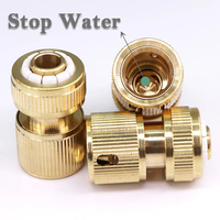 1 pièce 16mm 1/2 3/4 adaptateur de tuyau d'arrêt connecteur d'eau réparation laiton cuivre pour tuyau tuyau accessoires d'arrosage de jardin joint de couplage