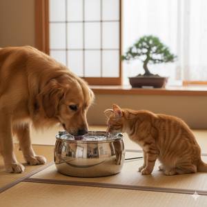 Bebedero Automático para Perros de Acero Inoxidable, Fácil de Limpiar, 4L, Moderno, con Sistema de Filtración Multicapa para Mascotas Pequeñas de Todas las Edades - Product Image 1