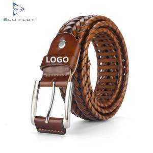 Cinturón de Cuero Trenzado Personalizado para Hombre, Diseño Hueco, Estilo Lujoso, Hecho a Mano, Diseño Personalizado, para Mujer, Transfronterizo - Product Image 1