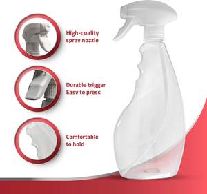 500ml 750ml 1L 25oz HDPE Clean Plastic <b>Bottle</b> <b>Trigger</b> <b>Spray</b> <b>Bottle</b> with Finger Handle - Product Image 2