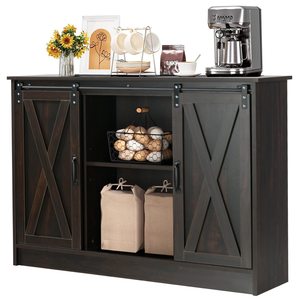 Buffet de cuisine nordique moderne Armoires de rangement Café <span class=keywords><strong>Bar</strong></span> en bois Credenza Buffet Finition laquée Garde-manger Rangement - Product Image 5